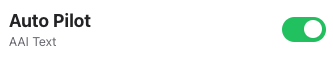 Auto Pilot Toggle