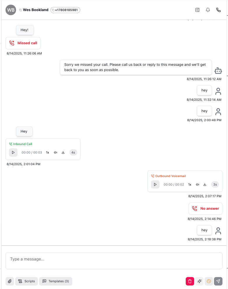 Conversations Middle Pane